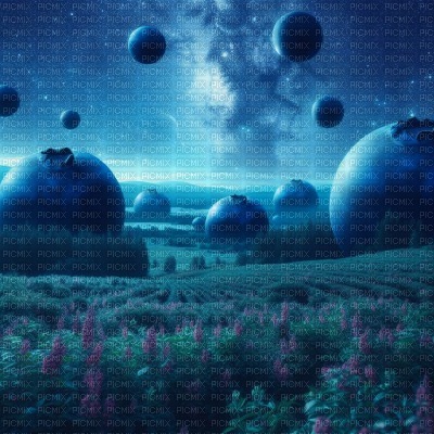 Giant Blueberries Field Landscape - Free PNG