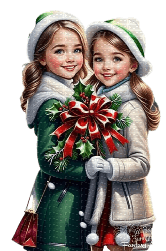 Children girl Christmas Winter - Free PNG