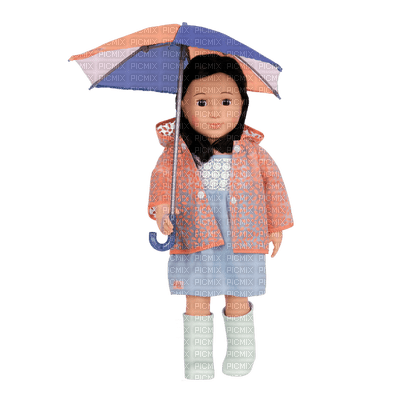 Kaz_Creations Doll  With Umbrella - бесплатно png
