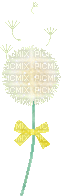 dandelion with a yellow bow divider - Ingyenes animált GIF