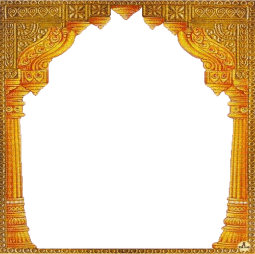 Gold Temple India Frame - 無料png