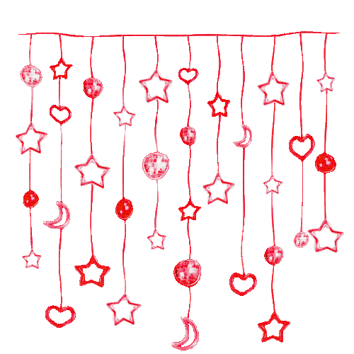 Stars.Moons.Hearts.Balls.Red - Darmowy animowany GIF