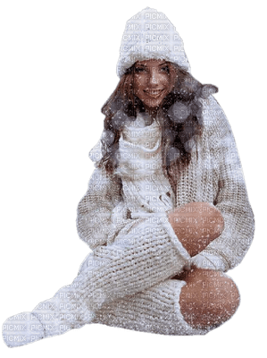 winter girl - zdarma png