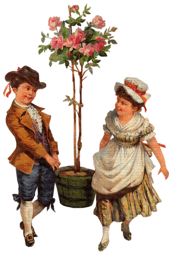 loly33 enfant vintage fleur - ücretsiz png