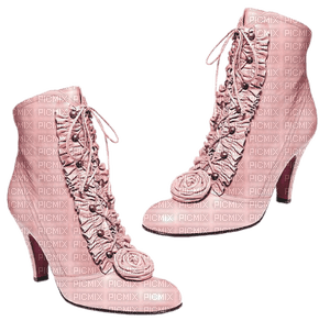 Kaz_Creations Victorian Boots Pink - PNG gratuit