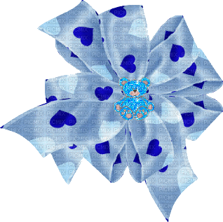 Schleife, Herzen, Blau - Безплатен анимиран GIF