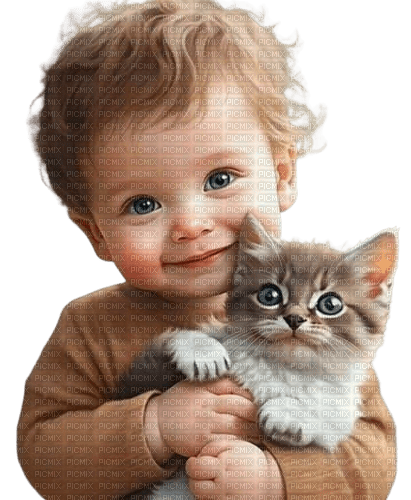 enfant & animal - бесплатно png