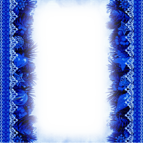 Christmas.Frame.Blue.White - KittyKatLuv65 - Free PNG