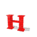 Kaz_Creations Alphabets Jumping Red Letter H - GIF animado grátis