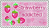 strawberry addicted stamp - GIF เคลื่อนไหวฟรี