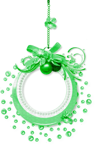 Christmas.Ornaments.Green - PNG gratuit