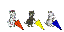 3 cats - GIF animate gratis