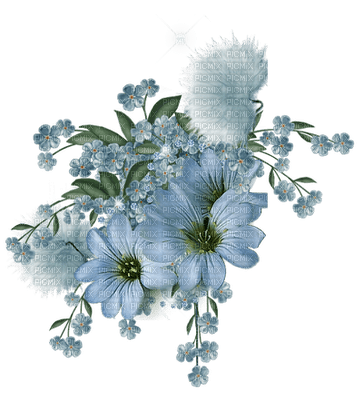 Flowers blue bp - 免费PNG
