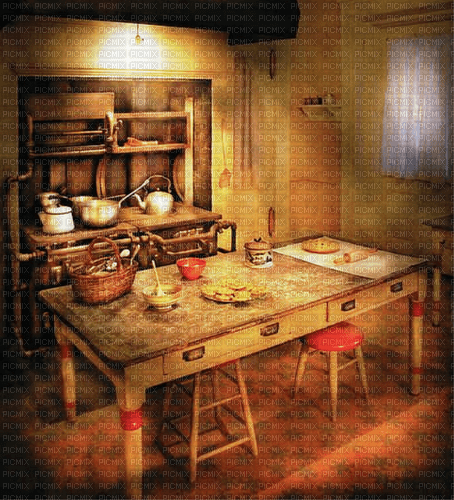 Rena Vintage Hintergrund Background Kitchen Küche - Free PNG