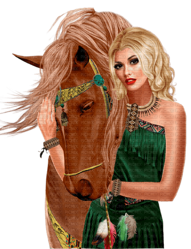 Woman. Horse. Leila - PNG gratuit