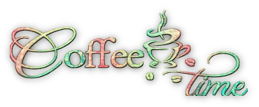 soave text coffee time pink green yellow - 無料png