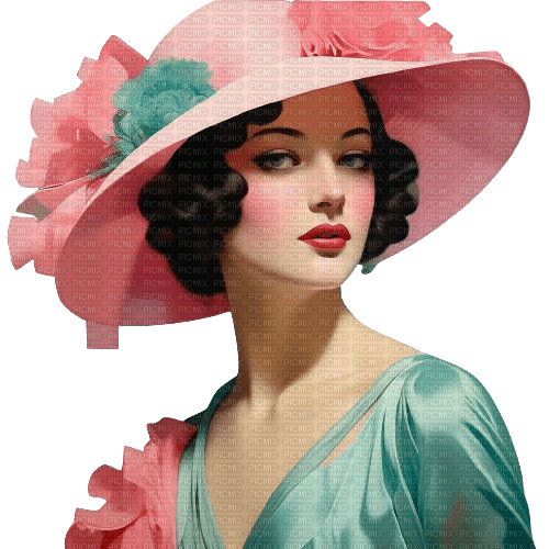 Femme avec un chapeau - фрее пнг