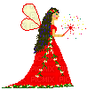 Pixel Red Winter Fairy - zdarma png