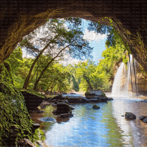 Rena Höhle Landschaft Hintergrund Wasser - бесплатно png