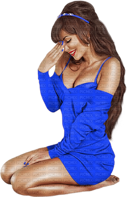 Kaz_Creations Woman Femme Blue - png grátis