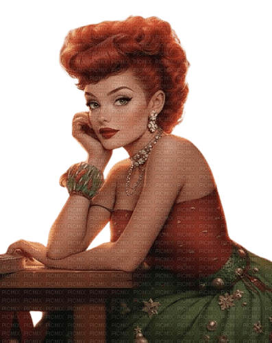 Femme rousse - 無料png