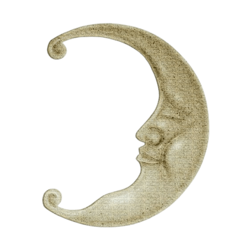 moon paper sticker - png grátis