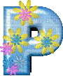 P floral - Bezmaksas animēts GIF