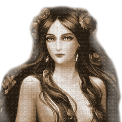 Y.A.M._Fantasy women Sepia - 免费PNG