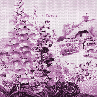 Y.A.M._Summer background flowers purple - Bezmaksas animēts GIF