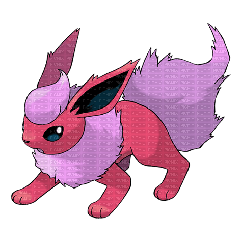 Red pink Flareon - фрее пнг
