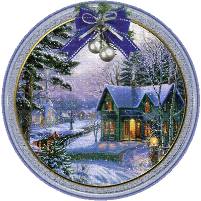 Christmas House - Бесплатный анимированный гифка