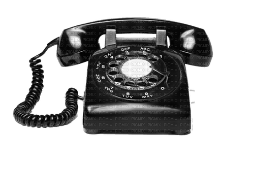 Kaz_Creations Telephone-Black - png gratis