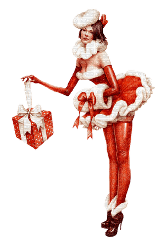Sexy Santa woman Pin up Adam64 - besplatni png