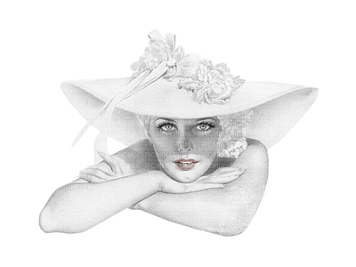 femme avec chapeau.Cheyenne63 - Free PNG