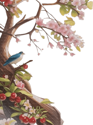 loly33 oiseaux printemps - 無料png