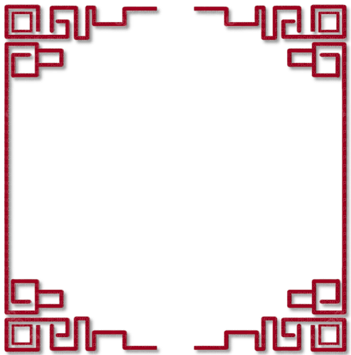 Red.Oriental.Cadre.Frame.Victoriabea - zdarma png