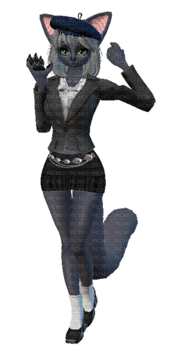 Russian Blue Office Girl - Free PNG