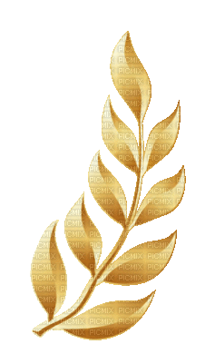 soave deco gold leaves animated branch gold - Gratis animerad GIF