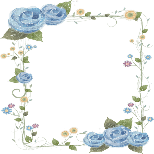 floral frame Bb2 - PNG gratuit