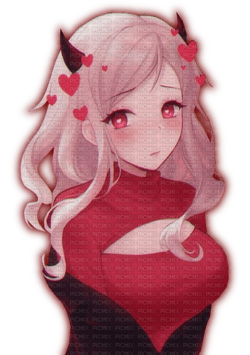 Devil Anime Girl Shadow Blood_Red - besplatni png