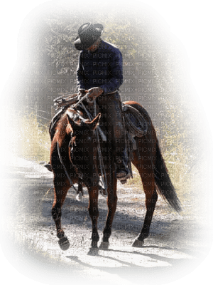 Kaz_Creations Man On Horse - PNG gratuit