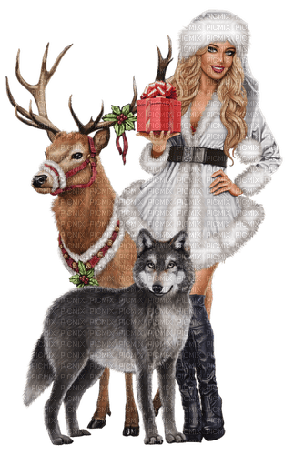 christmas woman by nataliplus - png gratuito