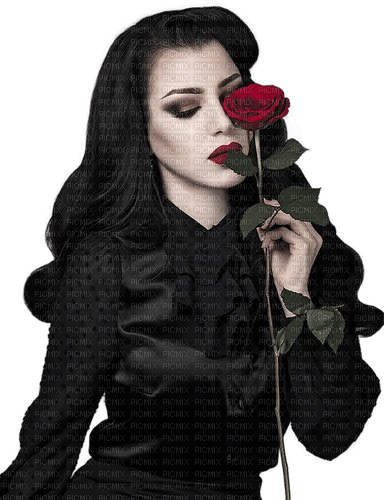 gothic woman rose kikkapink - Free PNG