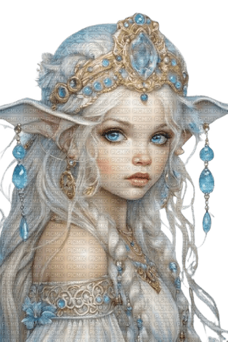 loly33 elfe hiver - Free PNG