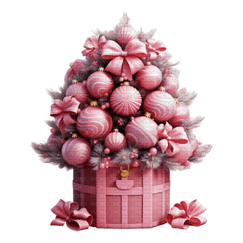 christmas tree pink - Free PNG