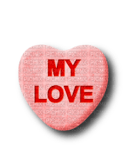My Love.Candy.Heart.Pink.Red - zadarmo png
