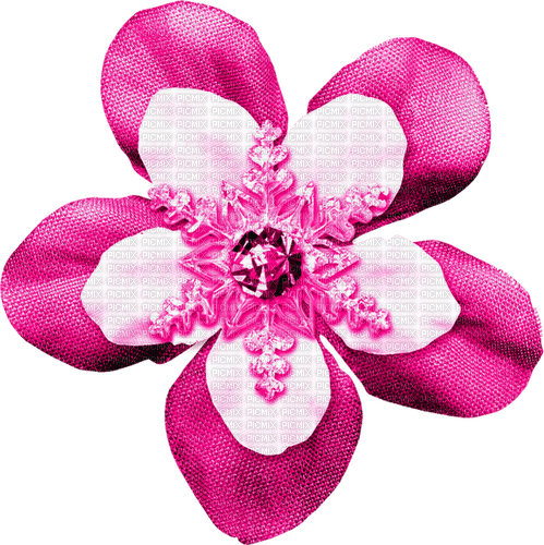 Snowflake.Flower.White.Pink - Free PNG