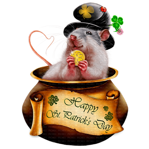 st. Patrick mouse  by nataliplus - png gratis