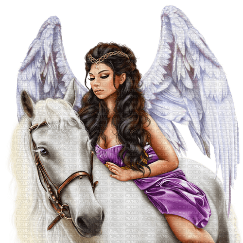 Women. Angel. Horse. Leila - zadarmo png