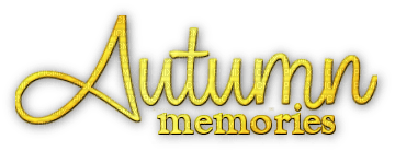 soave text autumn memories yellow - PNG gratuit